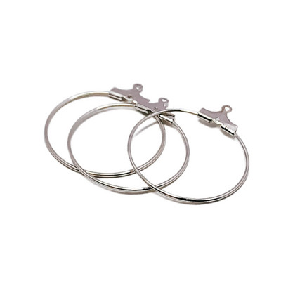 Kapljica za uši Prava zlatna srebrna boja Kružna petlja Privjesak Ogrlica Naušnice Pribor Privjesci Izrada nakita Diy Materijal 8 kom