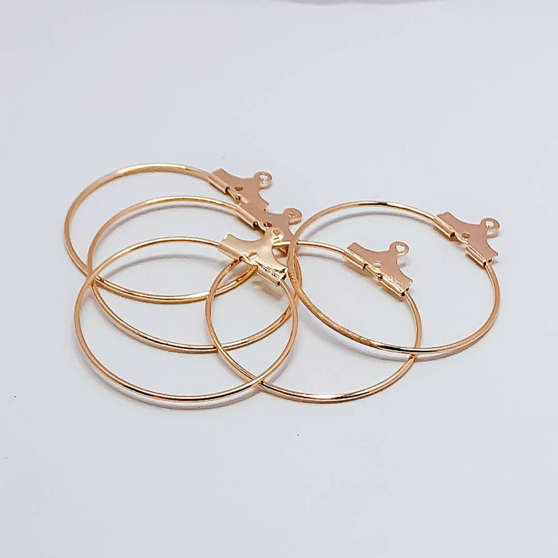 Kapljica za uši Prava zlatna srebrna boja Kružna petlja Privjesak Ogrlica Naušnice Pribor Privjesci Izrada nakita Diy Materijal 8 kom