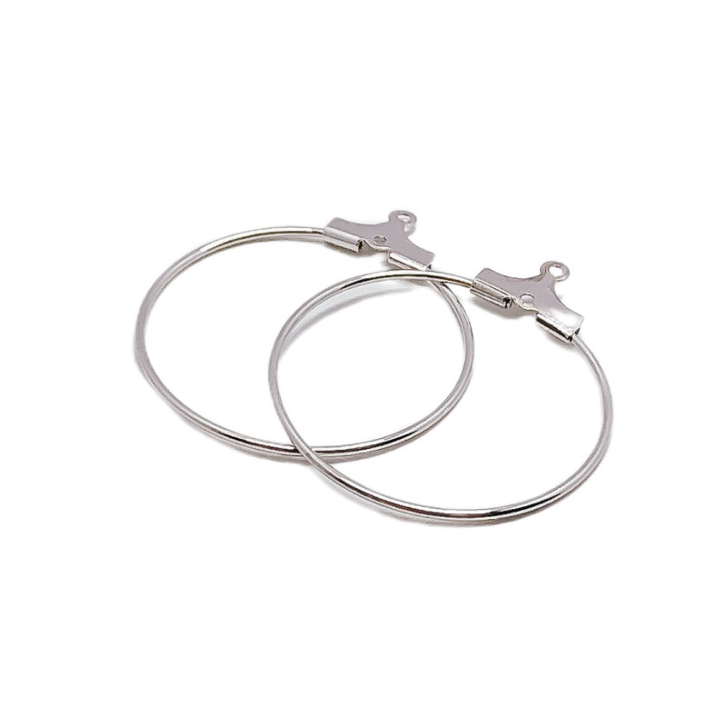 Kapljica za uši Prava zlatna srebrna boja Kružna petlja Privjesak Ogrlica Naušnice Pribor Privjesci Izrada nakita Diy Materijal 8 kom