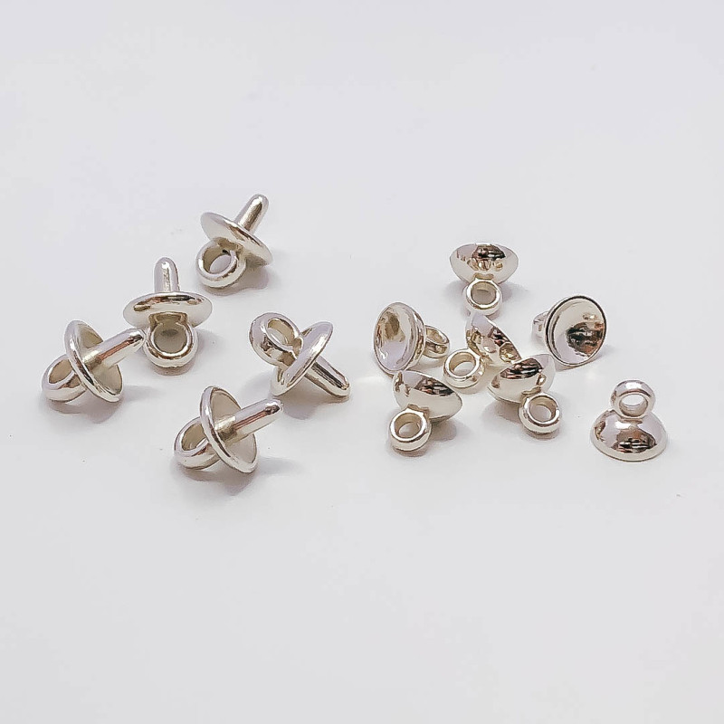 100 komada srebrne boje plastičnih vijaka za oko, vrh izbušenih priključaka za nakit Pribor za komponente nakita