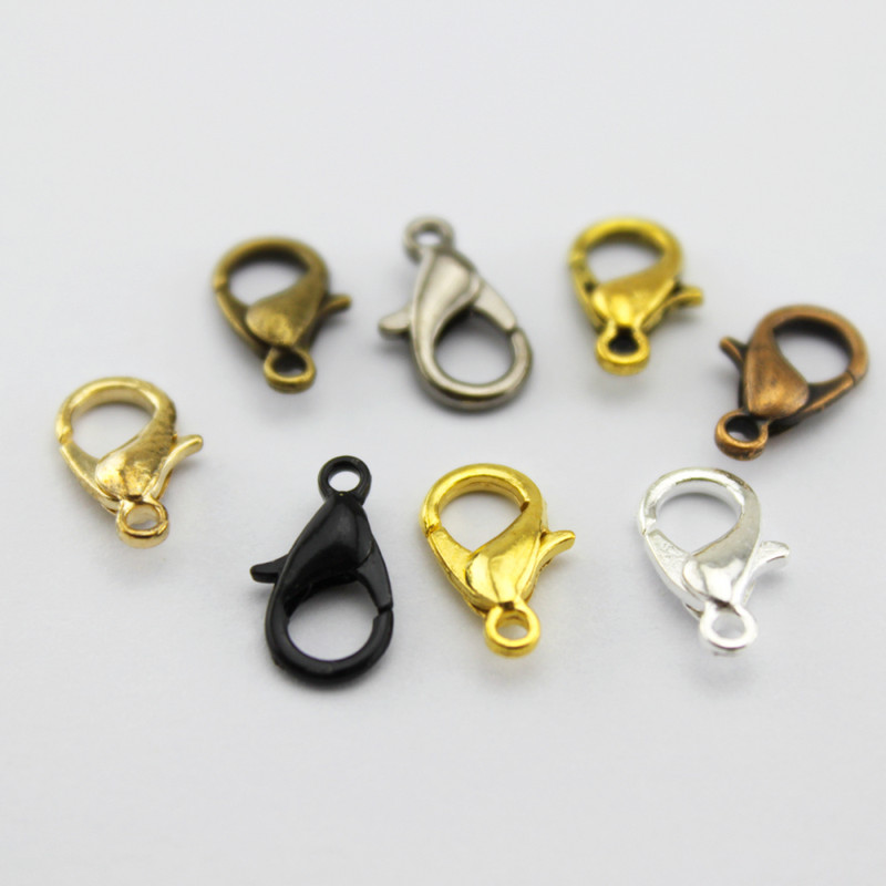 ZEROUP 50 komada Lobster kuke za kopču za ogrlicu Lanac Višebojna kopča DIY pribor Potrepštine za nakit Nalazi