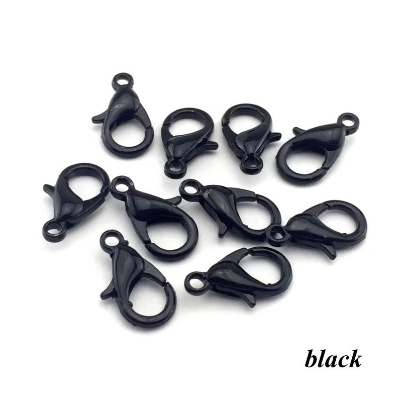 ZEROUP 50 komada Lobster kuke za kopču za ogrlicu Lanac Višebojna kopča DIY pribor Potrepštine za nakit Nalazi