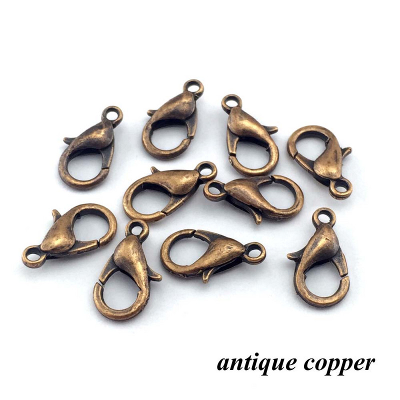 ZEROUP 50 komada Lobster kuke za kopču za ogrlicu Lanac Višebojna kopča DIY pribor Potrepštine za nakit Nalazi