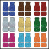 Ispis plave svjetlucave teksture Sve zaštitne patosnice za automobile Teški tepih sprijeda i straga Kompletan set od 4 komada za SUV vozila