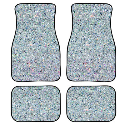 Ispis plave svjetlucave teksture Sve zaštitne patosnice za automobile Teški tepih sprijeda i straga Kompletan set od 4 komada za SUV vozila