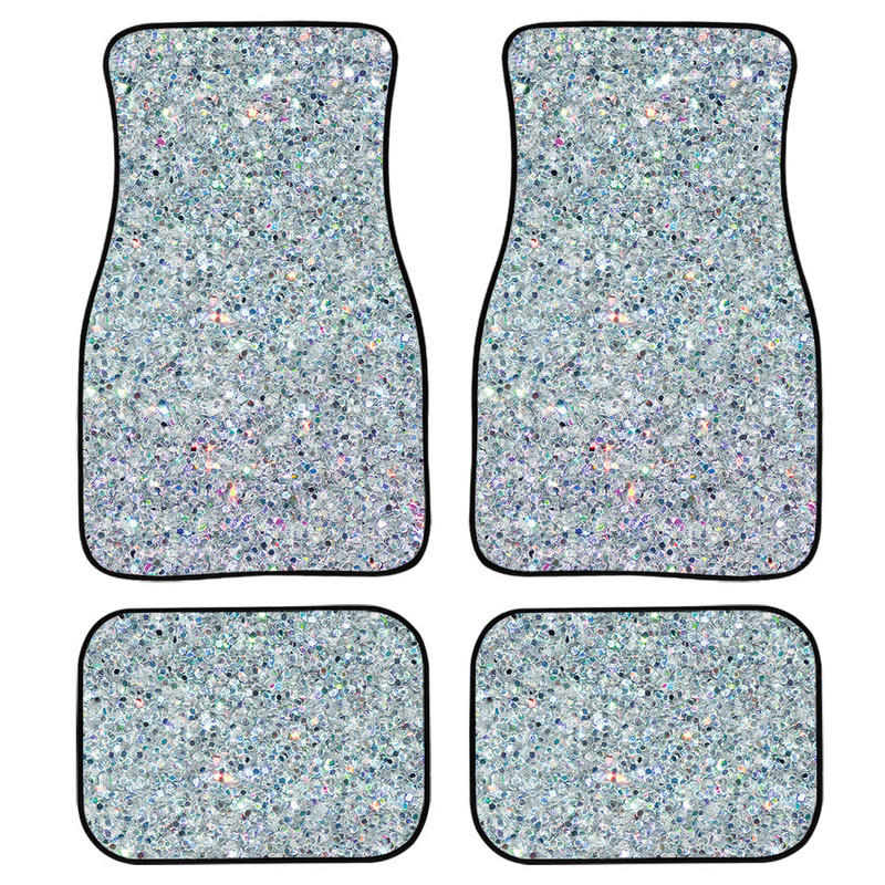 Ispis plave svjetlucave teksture Sve zaštitne patosnice za automobile Teški tepih sprijeda i straga Kompletan set od 4 komada za SUV vozila