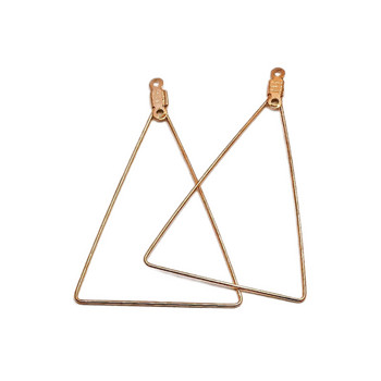 KC Χρυσό Λευκό Κ Επιμεταλλωμένο Κρεμαστό Αυτιά Γούρια Triangle Jewelry Component Diy Χειροποίητο Υλικό για Αξεσουάρ Σκουλαρίκια 10τμχ