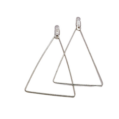 KC Auksinis, baltas, K padengtas auskarų pakabukas, trikampis papuošalų komponentas, rankų darbo medžiaga auskarų priedams 10 vnt.