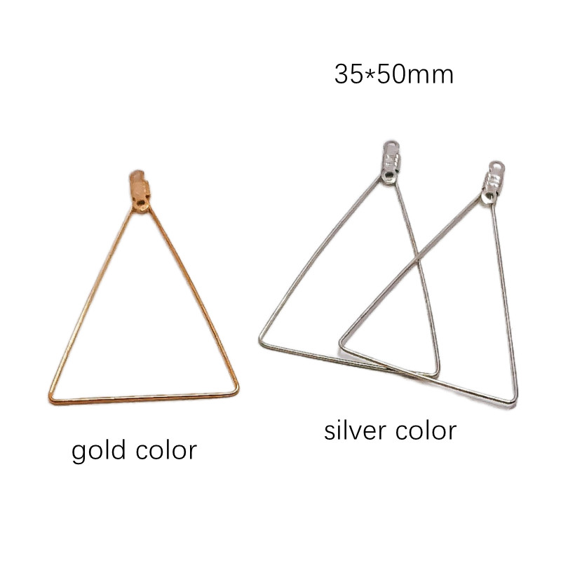 KC Auksinis, baltas, K padengtas auskarų pakabukas, trikampis papuošalų komponentas, rankų darbo medžiaga auskarų priedams 10 vnt.