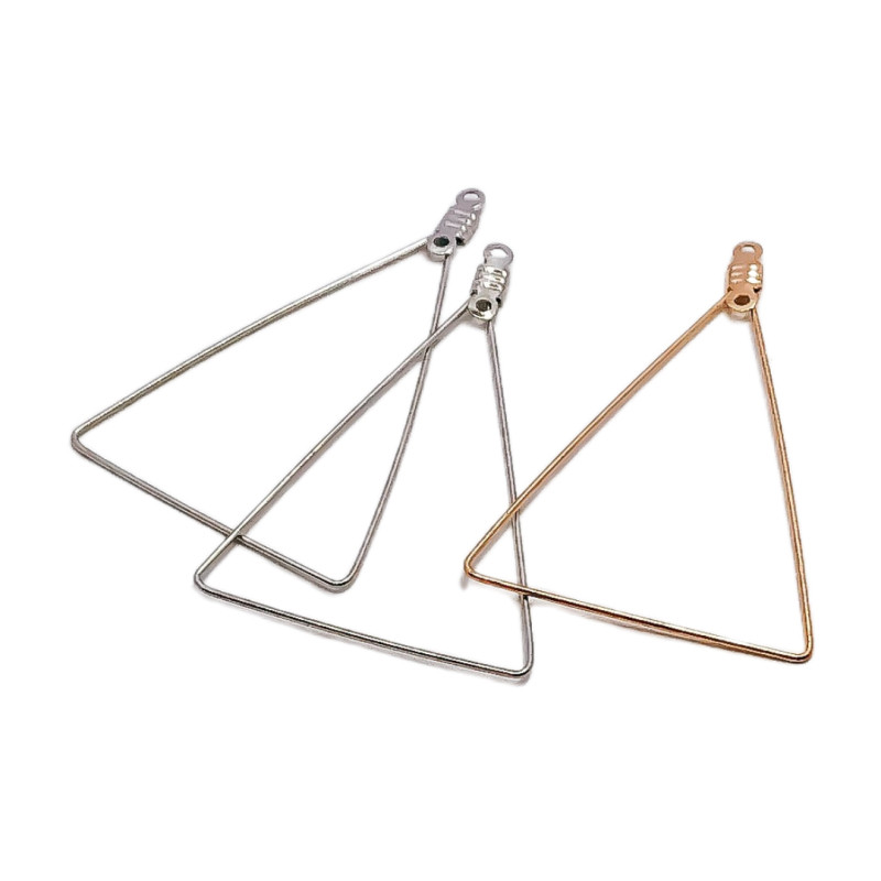 KC Auksinis, baltas, K padengtas auskarų pakabukas, trikampis papuošalų komponentas, rankų darbo medžiaga auskarų priedams 10 vnt.