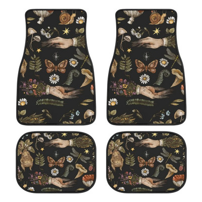 AFPANQZ Ružičasti print Podne prostirke za automobile Cijeli set Classic Punk Auto Stražnje prednje prostirke Zaštitne tepisi Debeli Auto SUV Kamioni Kombi Limuzine