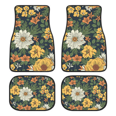 AFPANQZ Ružičasti print Podne prostirke za automobile Cijeli set Classic Punk Auto Stražnje prednje prostirke Zaštitne tepisi Debeli Auto SUV Kamioni Kombi Limuzine