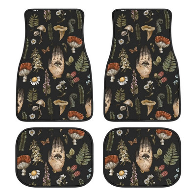 AFPANQZ Ružičasti print Podne prostirke za automobile Cijeli set Classic Punk Auto Stražnje prednje prostirke Zaštitne tepisi Debeli Auto SUV Kamioni Kombi Limuzine