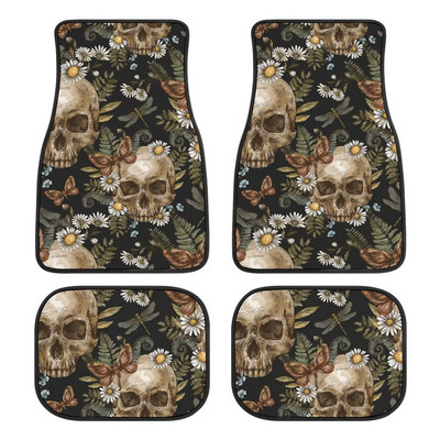 AFPANQZ Ružičasti print Podne prostirke za automobile Cijeli set Classic Punk Auto Stražnje prednje prostirke Zaštitne tepisi Debeli Auto SUV Kamioni Kombi Limuzine