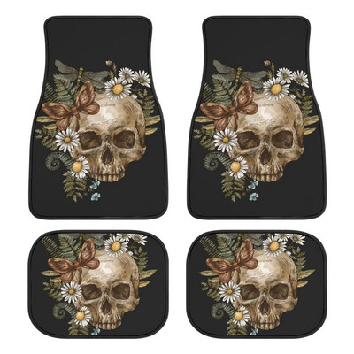 AFPANQZ Ružičasti print Podne prostirke za automobile Cijeli set Classic Punk Auto Stražnje prednje prostirke Zaštitne tepisi Debeli Auto SUV Kamioni Kombi Limuzine