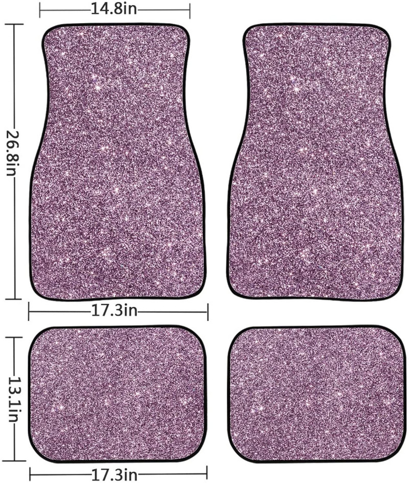 AFPANQZ Ružičasti print Podne prostirke za automobile Cijeli set Classic Punk Auto Stražnje prednje prostirke Zaštitne tepisi Debeli Auto SUV Kamioni Kombi Limuzine