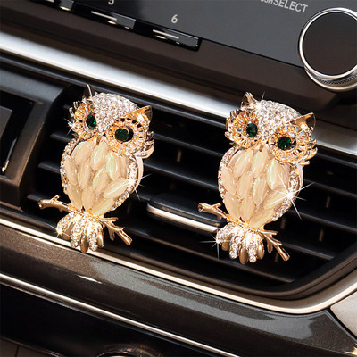 Auto dijelovi univerzalna sova kristal kreativna vrhunska kopča za aromaterapiju otvor za zrak ukrasi ukrasi blagdanski darovi djevojke dame