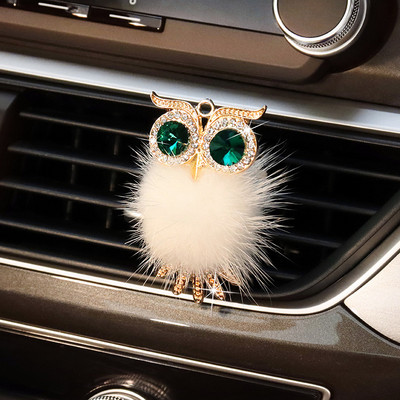 Auto dijelovi univerzalna sova kristal kreativna vrhunska kopča za aromaterapiju otvor za zrak ukrasi ukrasi blagdanski darovi djevojke dame