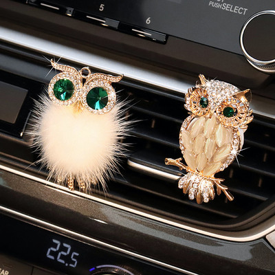 Auto dijelovi univerzalna sova kristal kreativna vrhunska kopča za aromaterapiju otvor za zrak ukrasi ukrasi blagdanski darovi djevojke dame