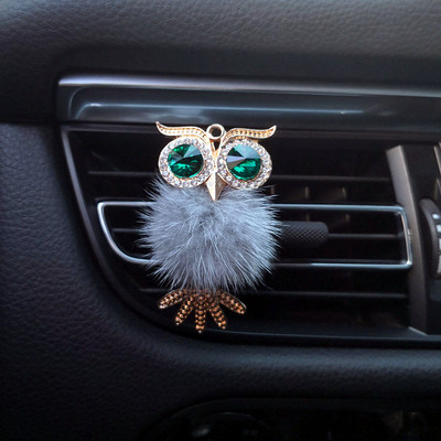 Auto dijelovi univerzalna sova kristal kreativna vrhunska kopča za aromaterapiju otvor za zrak ukrasi ukrasi blagdanski darovi djevojke dame