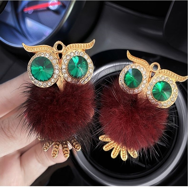 Auto dijelovi univerzalna sova kristal kreativna vrhunska kopča za aromaterapiju otvor za zrak ukrasi ukrasi blagdanski darovi djevojke dame