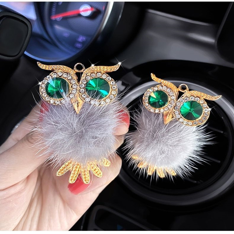Auto dijelovi univerzalna sova kristal kreativna vrhunska kopča za aromaterapiju otvor za zrak ukrasi ukrasi blagdanski darovi djevojke dame