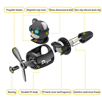 Автомобилен освежител за въздух Pilot Въртяща се перка Изходен отвор Аромат Магнитен дизайн Автоаксесоари Интериор Парфюм Дифузен