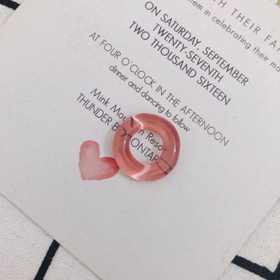 Tekstura prozirnog akrilnog stakla Nepravilan krug Smola Privjesak Diy Nakit za uho Narukvica Materijal Dodaci 6 kom