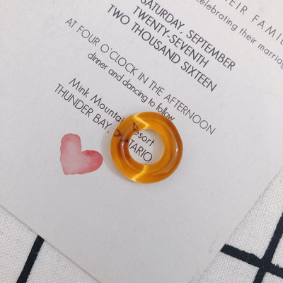 Tekstura prozirnog akrilnog stakla Nepravilan krug Smola Privjesak Diy Nakit za uho Narukvica Materijal Dodaci 6 kom