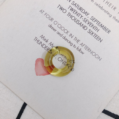 Tekstura prozirnog akrilnog stakla Nepravilan krug Smola Privjesak Diy Nakit za uho Narukvica Materijal Dodaci 6 kom