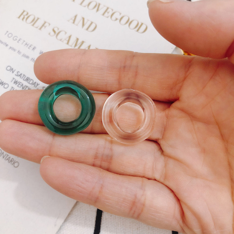 Tekstura prozirnog akrilnog stakla Nepravilan krug Smola Privjesak Diy Nakit za uho Narukvica Materijal Dodaci 6 kom