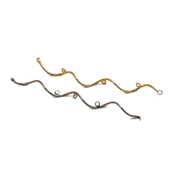 Eardrop Hook Clip Σκουλαρίκια Τρύπες κυμάτων Συνδέσεις Κρεμαστό κολιέ Γούρια Κοσμήματα Εξαρτήματα Diy Χειροποίητο Υλικό 8 τμχ