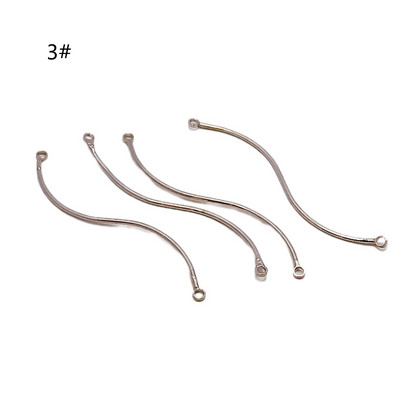 Ausinių kabliuko segtukas Auskaras Bangos Skylės Jungtys Pakabukas Kaklo papuošalai Papuošalai Komponentai Pasidaryk pats rankų darbo medžiaga 8vnt