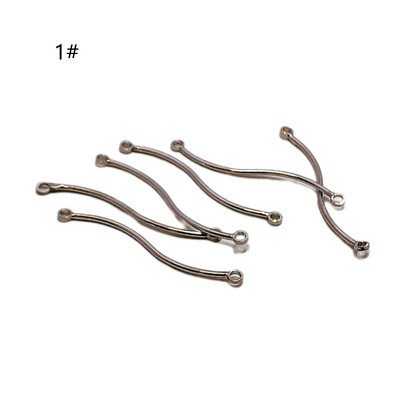 Ausinių kabliuko segtukas Auskaras Bangos Skylės Jungtys Pakabukas Kaklo papuošalai Papuošalai Komponentai Pasidaryk pats rankų darbo medžiaga 8vnt