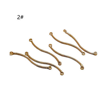 Ausinių kabliuko segtukas Auskaras Bangos Skylės Jungtys Pakabukas Kaklo papuošalai Papuošalai Komponentai Pasidaryk pats rankų darbo medžiaga 8vnt