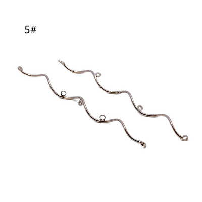 Ausinių kabliuko segtukas Auskaras Bangos Skylės Jungtys Pakabukas Kaklo papuošalai Papuošalai Komponentai Pasidaryk pats rankų darbo medžiaga 8vnt