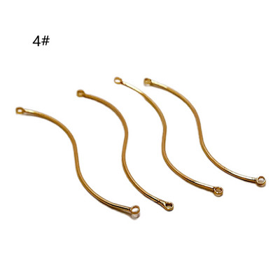 Ausinių kabliuko segtukas Auskaras Bangos Skylės Jungtys Pakabukas Kaklo papuošalai Papuošalai Komponentai Pasidaryk pats rankų darbo medžiaga 8vnt