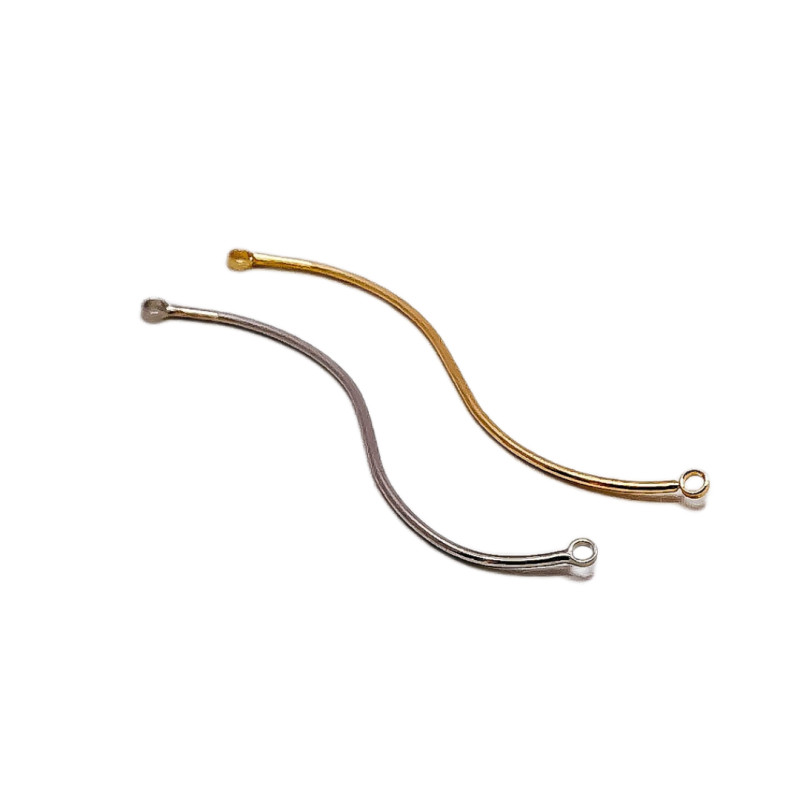 Ausinių kabliuko segtukas Auskaras Bangos Skylės Jungtys Pakabukas Kaklo papuošalai Papuošalai Komponentai Pasidaryk pats rankų darbo medžiaga 8vnt