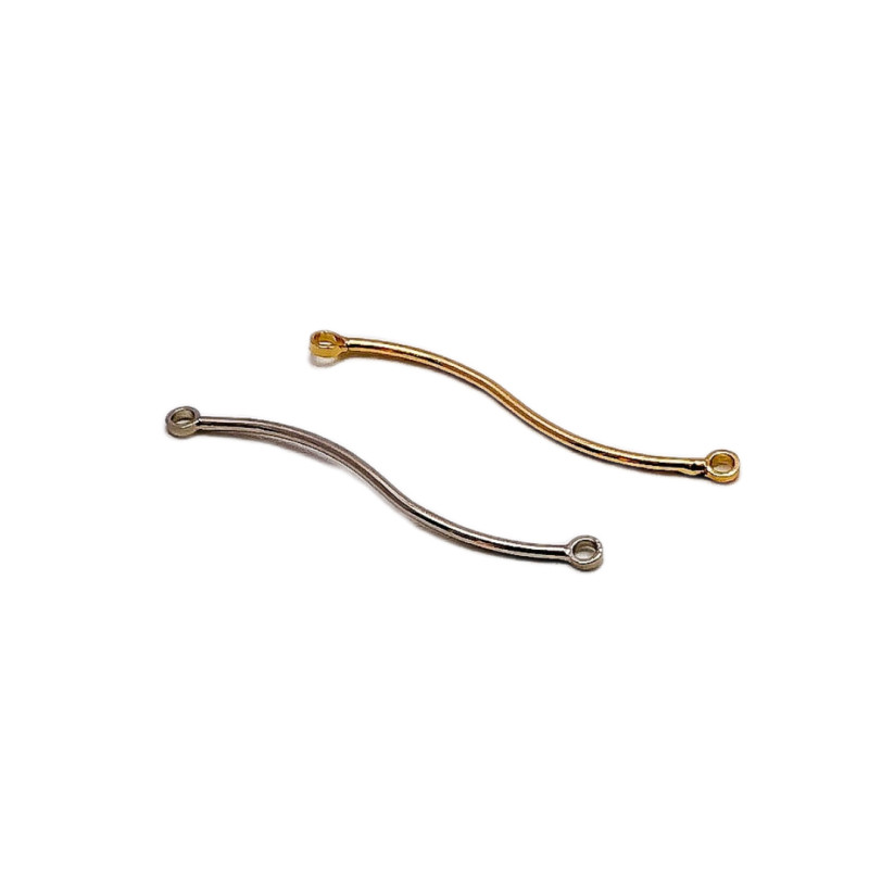 Ausinių kabliuko segtukas Auskaras Bangos Skylės Jungtys Pakabukas Kaklo papuošalai Papuošalai Komponentai Pasidaryk pats rankų darbo medžiaga 8vnt