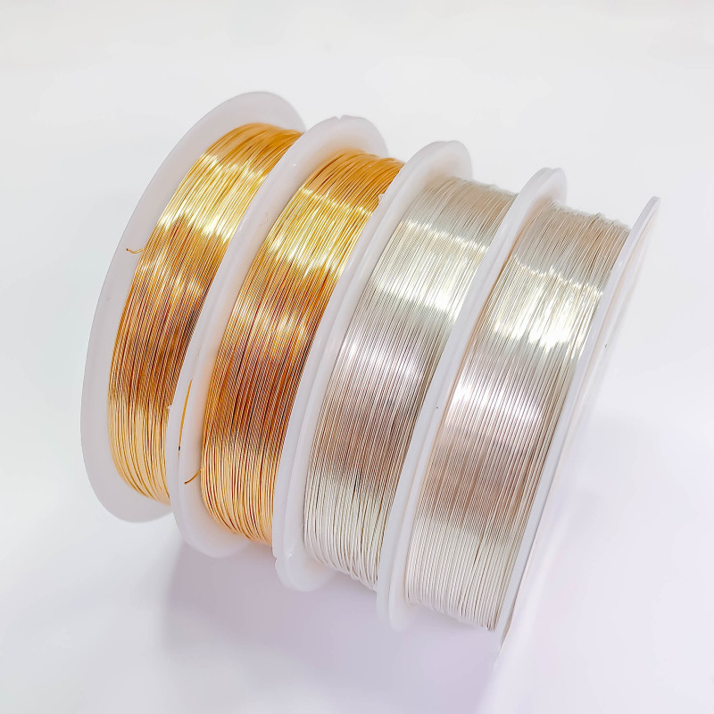 Lanac od bakrene žice u zlatno-srebrnoj boji Dodaci za naušnice u obliku ušice Diy Ručno izrađeni materijal Dodaci za pronalaženje nakita 1 kom.