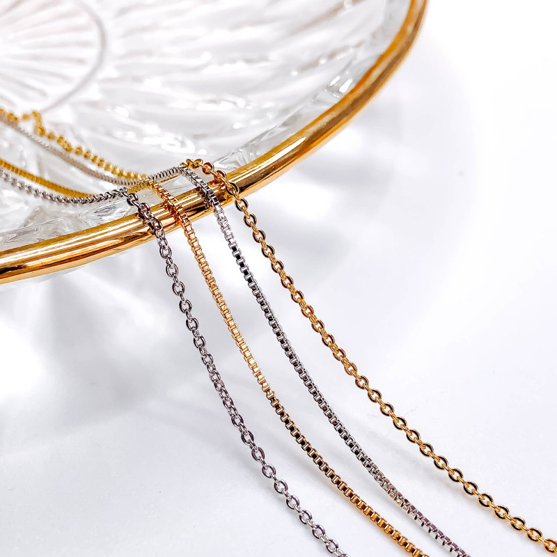 Balta K aukso spalva padengta grandinėlė Auskarų kutai auskarų priedai „Pasidaryk pats“ rankų darbo medžiaga papuošalų paieškos priedai 1 vnt.