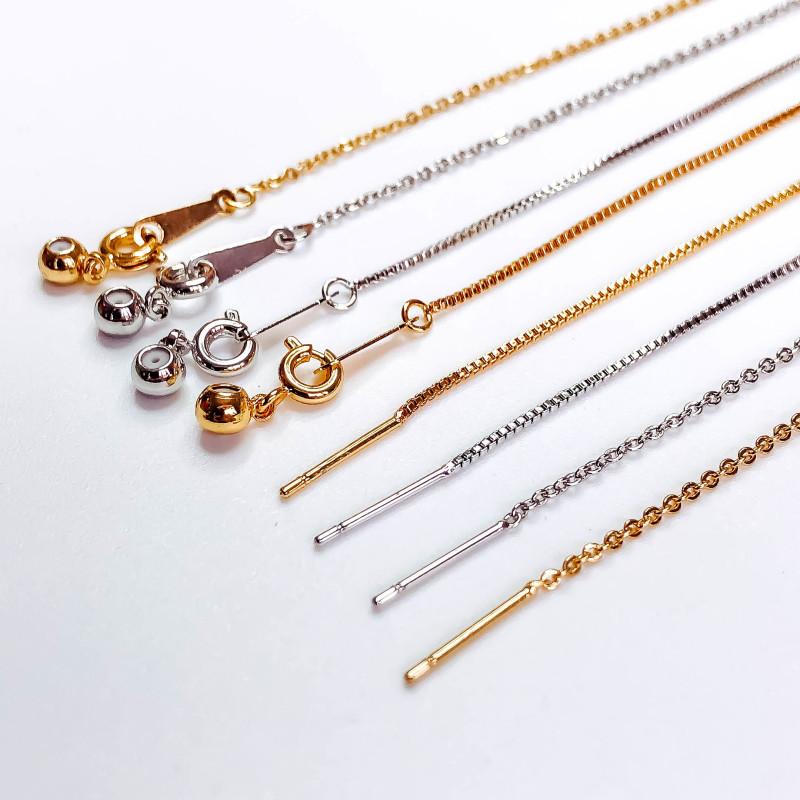 Balta K aukso spalva padengta grandinėlė Auskarų kutai auskarų priedai „Pasidaryk pats“ rankų darbo medžiaga papuošalų paieškos priedai 1 vnt.