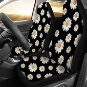 Univerzális Fit autósüléshuzatok Daisy Print Tartós magas háttámla huzatkészlet Első ülésvédő a legtöbb autóhoz