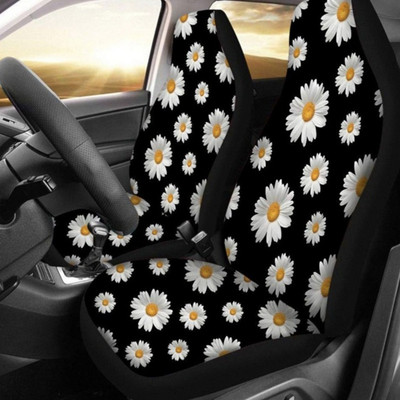 Universal Fit Automobilių sėdynių užvalkalai Daisy Print Patvarus Aukštos Galinės sėdynės Užvalkalo Komplektas Priekinės sėdynės Apsauga daugeliui automobilių
