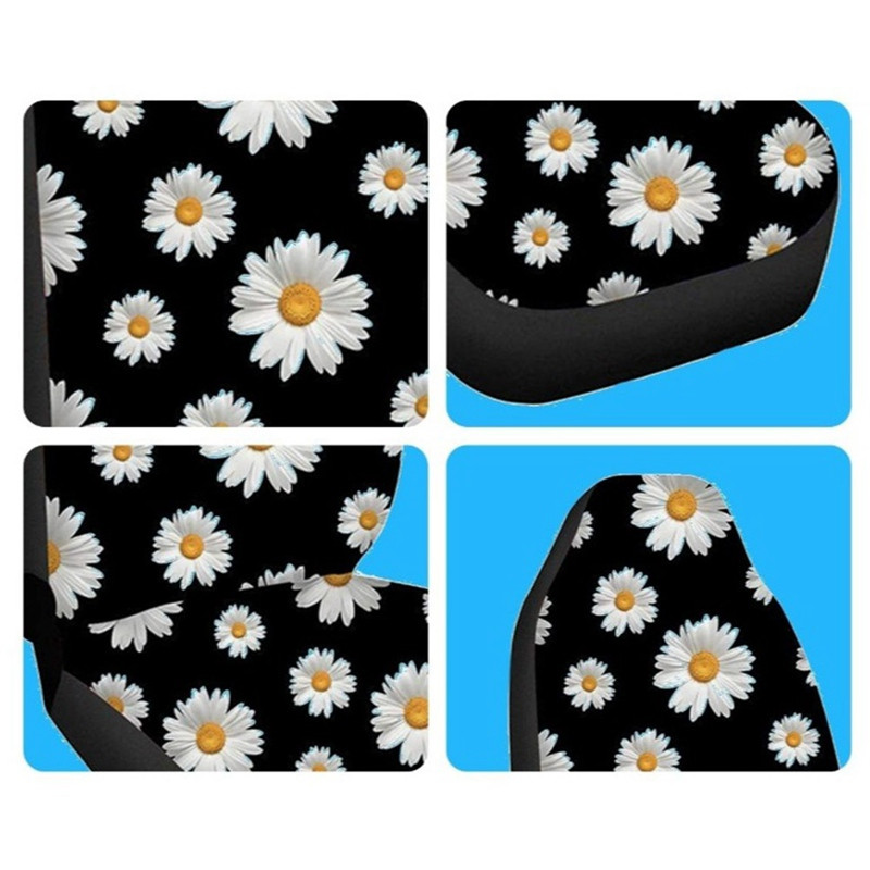 Univerzális Fit autósüléshuzatok Daisy Print Tartós magas háttámla huzatkészlet Első ülésvédő a legtöbb autóhoz