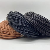 1/1,5/2/2,5/3 mm 5 jardų tikros karvės odos apvalios juostelės „pasidaryk pats“ Shamballa apyrankės išvados Virvelės, skirtos papuošalams gaminti