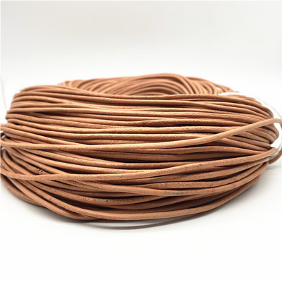 1/1,5/2/2,5/3 mm 5 jardų tikros karvės odos apvalios juostelės „pasidaryk pats“ Shamballa apyrankės išvados Virvelės, skirtos papuošalams gaminti