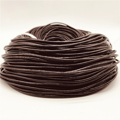 1/1,5/2/2,5/3 mm 5 jardų tikros karvės odos apvalios juostelės „pasidaryk pats“ Shamballa apyrankės išvados Virvelės, skirtos papuošalams gaminti