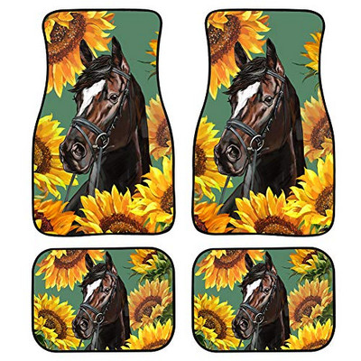 Potpuni set od 4 komada Automobilske patosnice Leptirići gumene podloge Automobilske tepisi Prednje stražnje deke, univerzalne za limuzinu