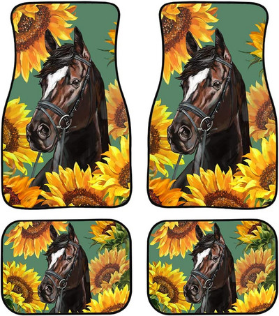 Potpuni set od 4 komada Automobilske patosnice Leptirići gumene podloge Automobilske tepisi Prednje stražnje deke, univerzalne za limuzinu